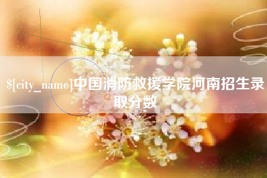 宜春中国消防救援学院河南招生录取分数