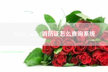 宜春消防证怎么查询系统