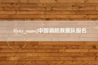 宜春中国消防救援队报名