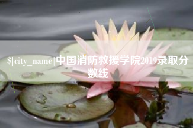 宜春中国消防救援学院2019录取分数线