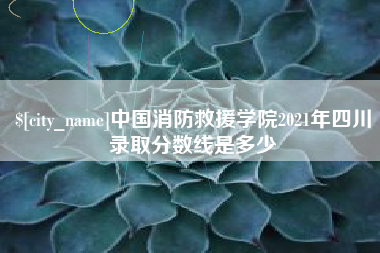 宜春中国消防救援学院2021年四川录取分数线是多少