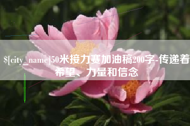 宜春50米接力赛加油稿200字-传递着希望、力量和信念