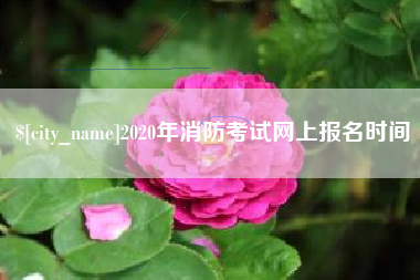 宜春2020年消防考试网上报名时间