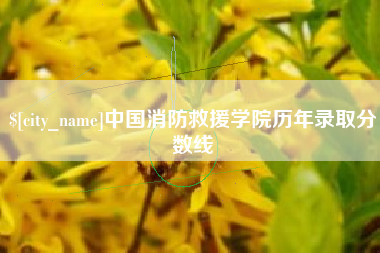 宜春中国消防救援学院历年录取分数线