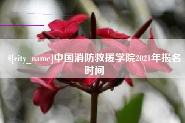 宜春中国消防救援学院2021年报名时间