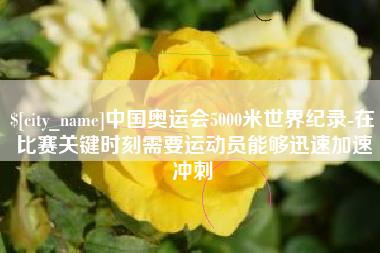 宜春中国奥运会5000米世界纪录-在比赛关键时刻需要运动员能够迅速加速冲刺