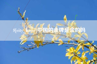 宜春中国的金牌是金的吗