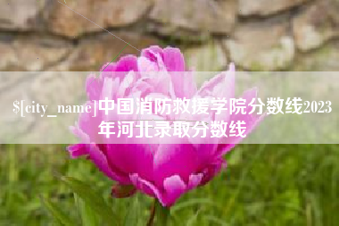 宜春中国消防救援学院分数线2023年河北录取分数线