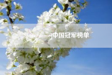 宜春中国冠军榜单