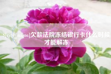 宜春欠款法院冻结银行卡什么时候才能解冻