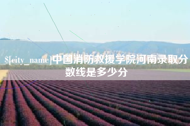 宜春中国消防救援学院河南录取分数线是多少分