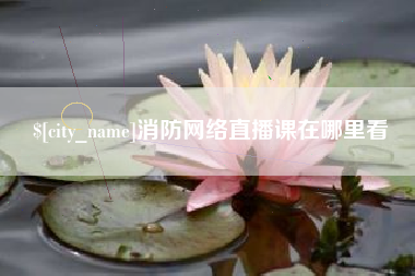 宜春消防网络直播课在哪里看