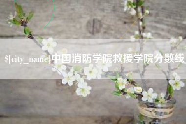 宜春中国消防学院救援学院分数线