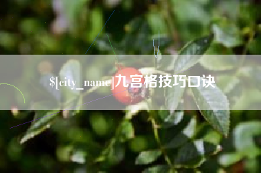 宜春九宫格技巧口诀